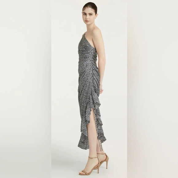 Cinq a Sept CHRISTEL DRESS in IVORY/NAVY - Picture 1 of 7